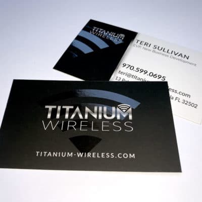 Titanium business card