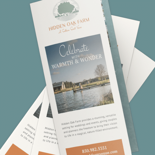 Hidden Oak printed hand outs.