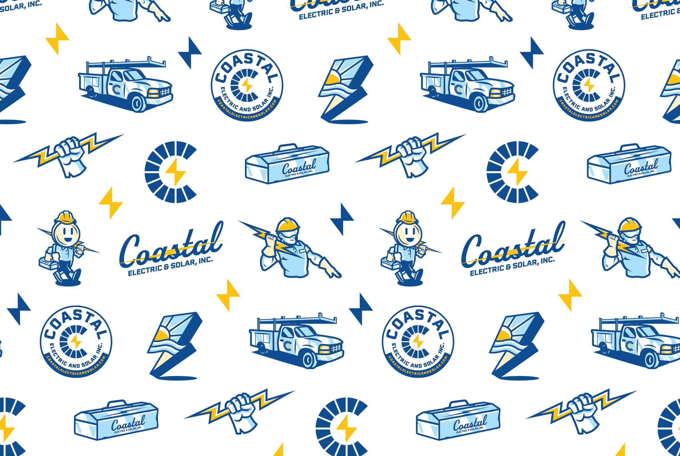 Brand pattern as part of a brand identity.