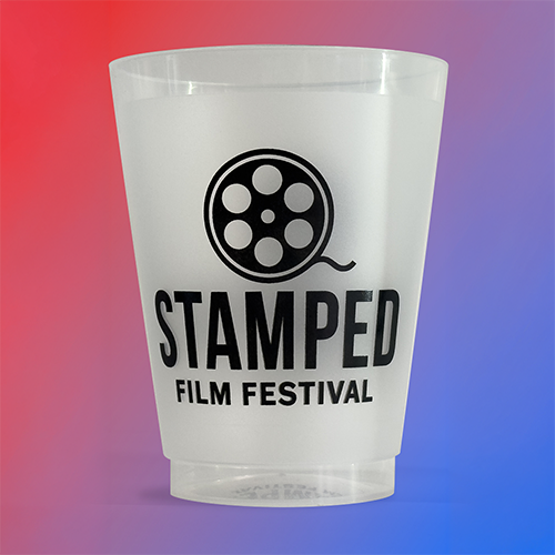 Frosted cup with logo for swag Frosted cup with logo for swag