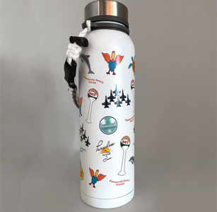 Insulated tumbler with sticker design Insulated tumbler with sticker design